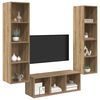 vidaXL Conjunto de mueble de TV 3 pcs Roble artesanal