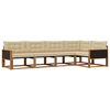 vidaXL Conjunto de sof&aacute;s de exterior 5 uds. Natural y Beige