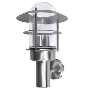 vidaXL L&aacute;mpara de pared de exterior de acero inoxidable