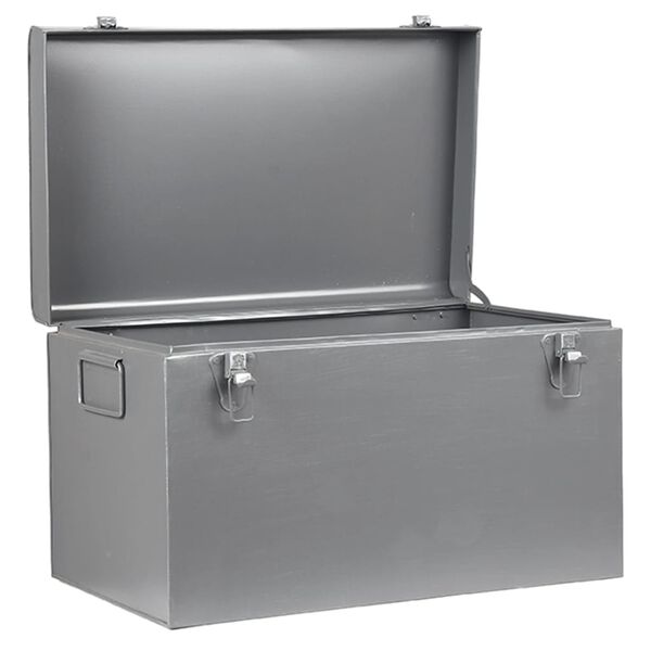 LABEL51 Caja de almacenaje Vintage gris envejecido XL 60x40x35 cm
