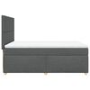 vidaXL Cama box spring con colch&oacute;n tela gris oscuro 140x200 cm