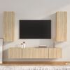 vidaXL Set de muebles para TV 4 pzas madera contrachapada roble Sonoma