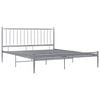 vidaXL Estructura de cama sin colch&oacute;n metal gris 180x200 cm
