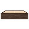 vidaXL Estructura de cama sin colch&oacute;n madera marr&oacute;n roble 150x200 cm