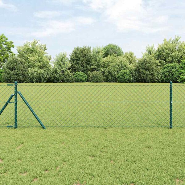 vidaXL Poste de Valla Verde 10 x 0,4 m (malla de 40 x 40 mm)