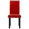 vidaXL Sillas de comedor 4 unidades de tela color vino tinto PVC