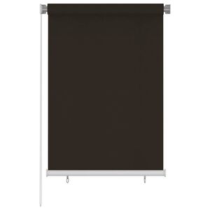 vidaXL Persiana enrollable de exterior 105(ancho)x140(alto)cm HDPE marr&oacute;n