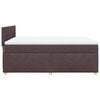 vidaXL Cama box spring con colch&oacute;n tela marr&oacute;n oscuro 160x200 cm