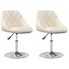 vidaXL Sillas de comedor giratorias 2 uds terciopelo crema