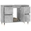 vidaXL Mueble de baño madera de ingeniería gris hormigón 80x33x60 cm