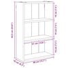 vidaXL Armario de pared para ba&ntilde;o Roble Ahumado 40 x 16 x 62,5 cm