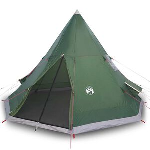 vidaXL Tienda de campa&ntilde;a tipi para 4 personas impermeable verde