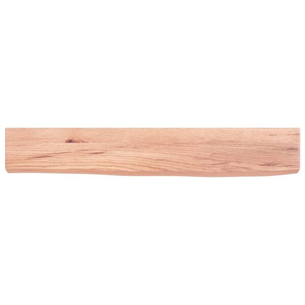vidaXL Estante de pared madera de roble tratada marr&oacute;n claro 60x10x4cm