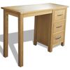 vidaXL Escritorio con 3 cajones madera maciza de roble 106x40x75 cm
