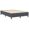 vidaXL Cama de plataforma Gris oscuro 140 x 200 cm tela