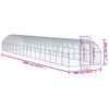 vidaXL Gallinero de exterior de acero galvanizado 3x16x2 m