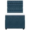 vidaXL Cama box spring con colch&oacute;n terciopelo azul oscuro 80x200 cm