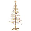 vidaXL Árbol de Navidad de madera con soporte Marrón 150 cm Bambú