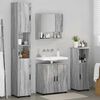 vidaXL Juego de muebles de ba&ntilde;o Montaje en la pared 4 pcs Gris Sonoma