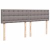 vidaXL Cama box spring con colch&oacute;n tela gris taupe 200x200 cm