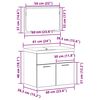 vidaXL Juego de muebles de ba&ntilde;o con puerta 3 pcs Madera envejecida