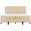 vidaXL Cama tipo Box Spring con colch&oacute;n Crema 200 x 200 cm tela
