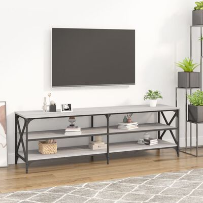 vidaXL Mueble de TV madera contrachapada gris Sonoma 160x40x50 cm