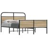 vidaXL Estructura de cama sin colch&oacute;n 140x190 cm madera roble Sonoma