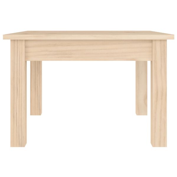 vidaXL Mesa de centro de madera maciza de pino 45x45x30 cm