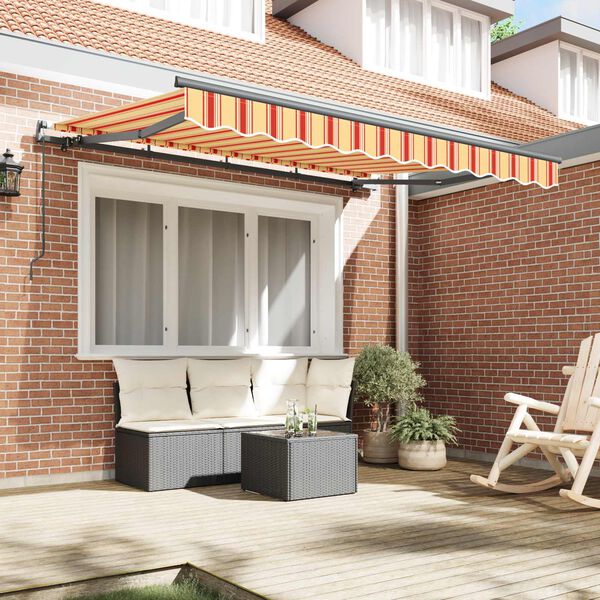 vidaXL Toldo Retr&aacute;ctil Manual Amarillo 350 x 200 cm tela