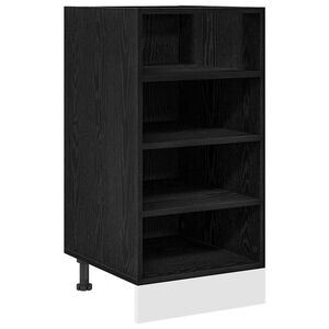 vidaXL Gabinete Base de Cocina Roble negro 40 x 44,5 x 81,5 cm