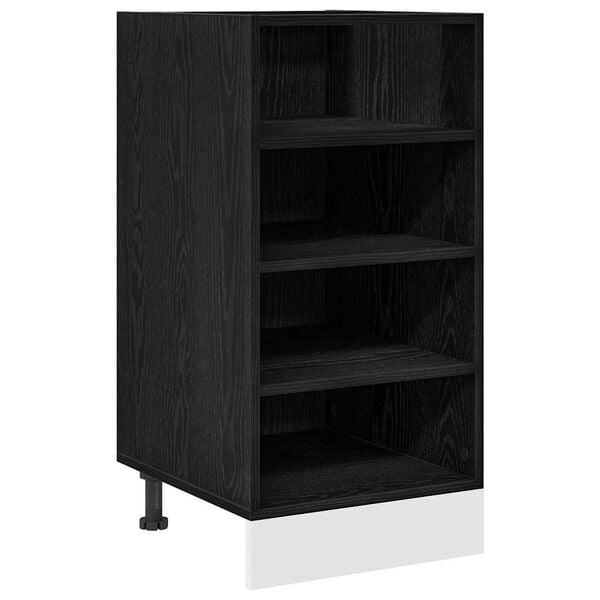 vidaXL Gabinete Base de Cocina Roble negro 40 x 44,5 x 81,5 cm