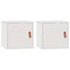 vidaXL Armarios de pared 2 uds madera maciza pino blanco 31,5x30x30 cm