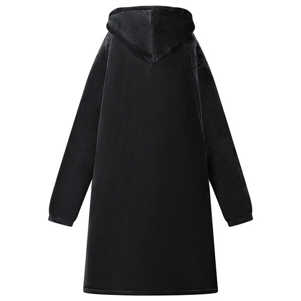 vidaXL Sudadera manta Negro 95 x 85 cm Forro Polar y Franela