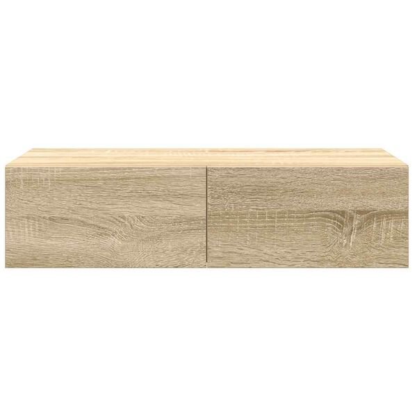 vidaXL Estante de pared con cajones madera contrachapada roble sonoma