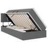 vidaXL Cama con almacenamiento y colch&oacute;n Gris oscuro 90 x 200 cm
