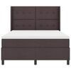 vidaXL Cama tipo Box Spring Marr&oacute;n oscuro 140 x 190 cm tela