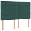 vidaXL Cama con almacenamiento y colch&oacute;n Verde oscuro 140 x 190 cm