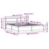 vidaXL Estructura cama cabecero madera maciza pino blanco 180x200 cm
