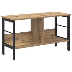 vidaXL Estante de libros 2 niveles 82 x 32 x 47 cm Roble artisan