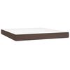 vidaXL Cama box spring con colch&oacute;n cuero sint&eacute;tico marr&oacute;n 180x200 cm