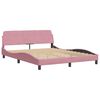 vidaXL Estructura de cama sin colch&oacute;n Hanko terciopelo rosa 160x200 cm