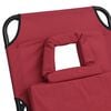 vidaXL Tumbona plegable acero recubrimiento en polvo tela Oxford rojo