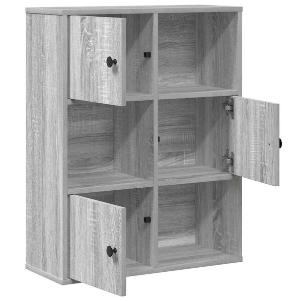 vidaXL Estanter&iacute;a madera de ingenier&iacute;a gris sonoma 60x24x76,5 cm
