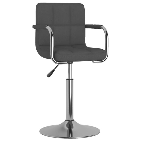 vidaXL Silla de comedor tela gris oscuro