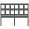 vidaXL Cabecero de cama madera maciza de pino gris 205,5x4x100 cm