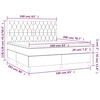 vidaXL Cama box spring con colch&oacute;n terciopelo rosa 160x200 cm