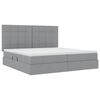 vidaXL Cama con almacenamiento Gris Claro 200 x 200 cm Cuero sintético