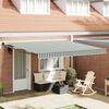 vidaXL Toldo Retr&aacute;ctil verde y blanco 400 x 300 cm Poli&eacute;ster