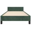 vidaXL Estructura de cama sin colch&oacute;n terciopelo verde oscuro 80x200cm